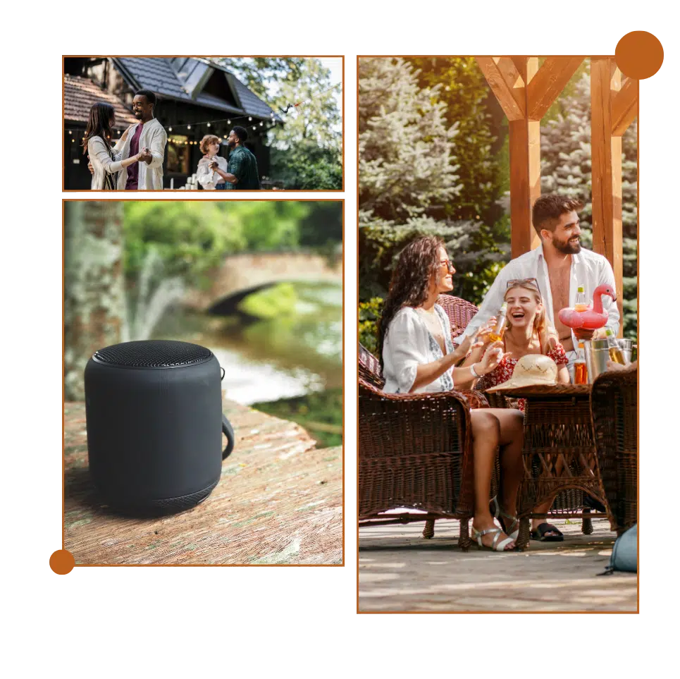Smart backyard ideas include outdoor speakers and entertainment zones for patio gatherings
