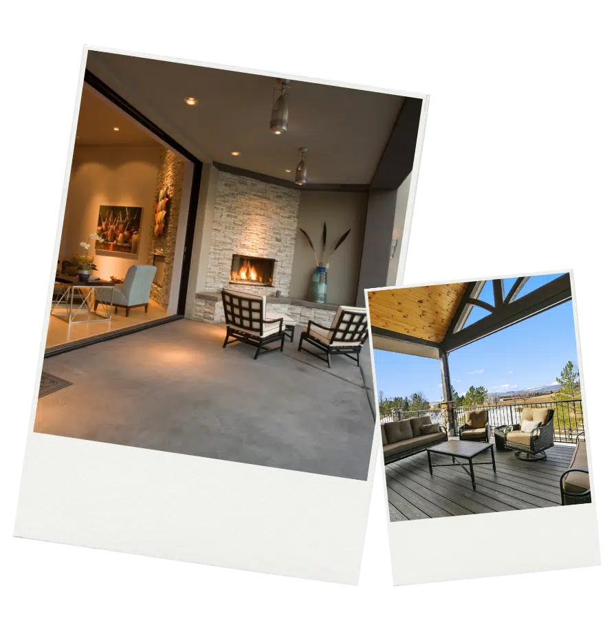 Fall gameday patio ideas with outdoor fireplace and lounge seating for cooler Texas evenings